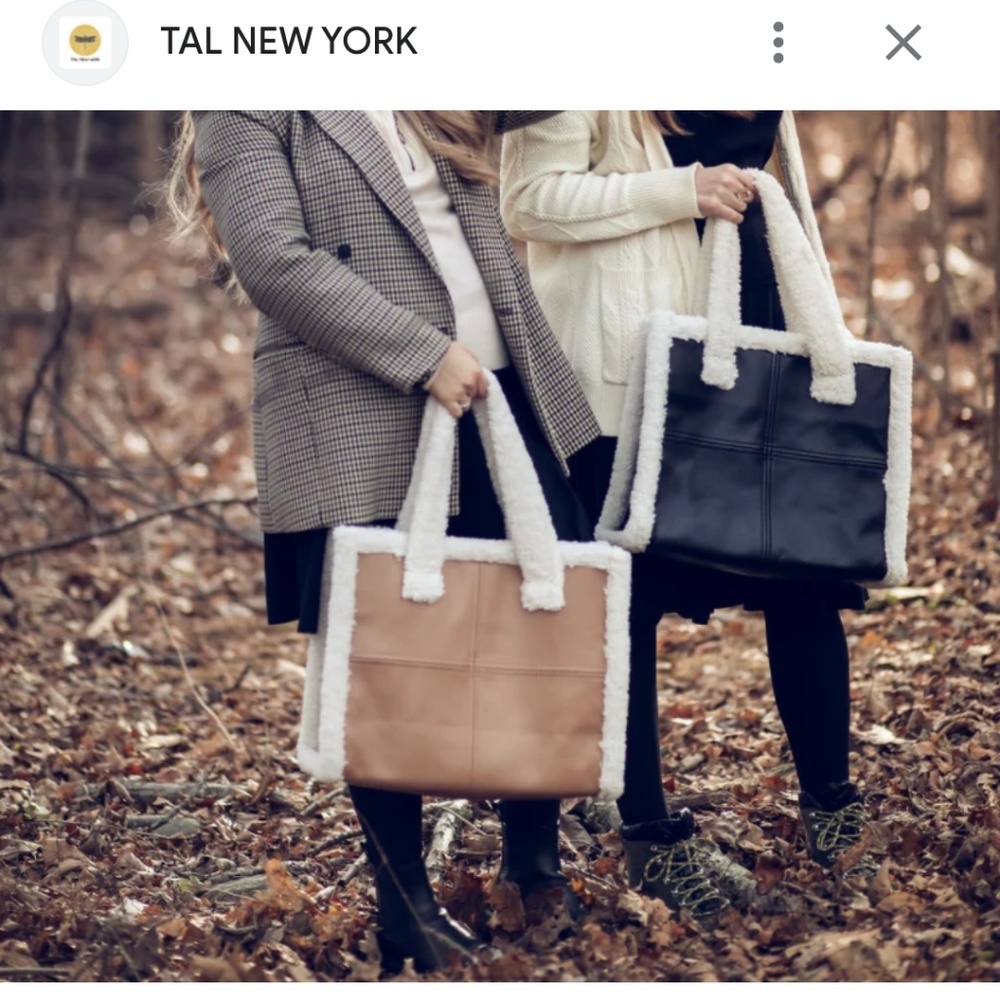 NWOT TAL LUXURY TOTE black leather